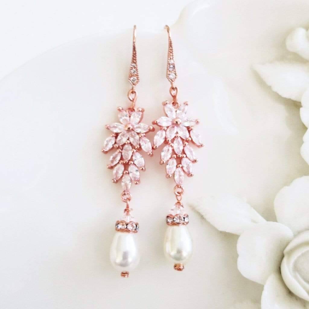 Romantic Leaf Dangle Earrings for Your Wedding Day