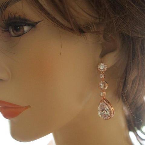 Bridal Earrings | Jewelry | Wedding Earrings Dangle Teardrop Chandelier  Prom Bridesmaid Bridal Jewelry | Poshmark