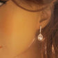 Rose Gold Drop Cubic Zirconia Earrings