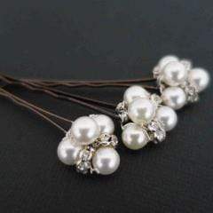 Pearl and Diamente Hair Pins