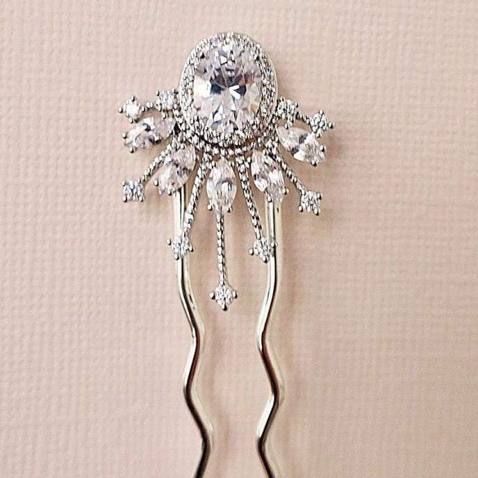 crystal wedding hair pin for bride