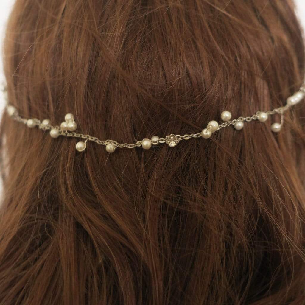 Delicate Pearl And Crystal Bridal Headband KASSIA