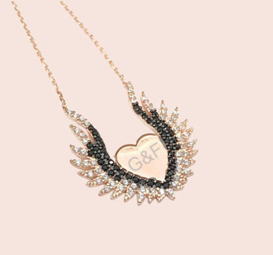 Engravable Angel Wing Necklace