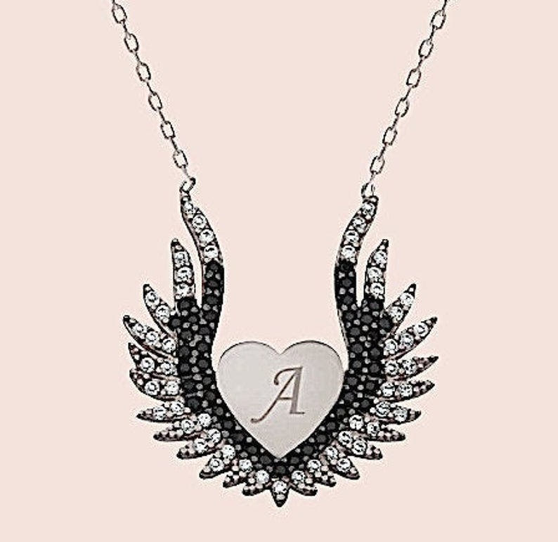 Engravable Angel Wing Necklace