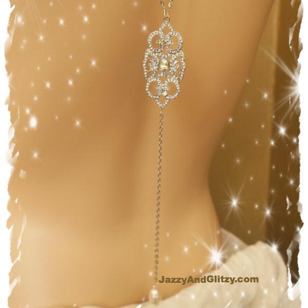 bridal backdrop necklace