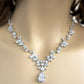 Dainty Crystal Drop Bridal Necklace