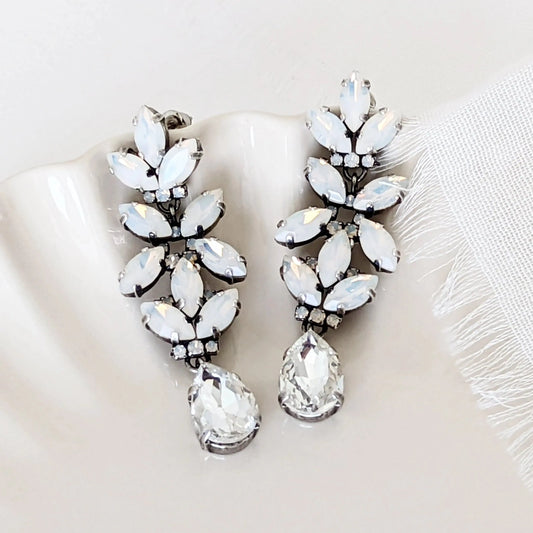 vintage wedding earrings, boho bridal jewelry